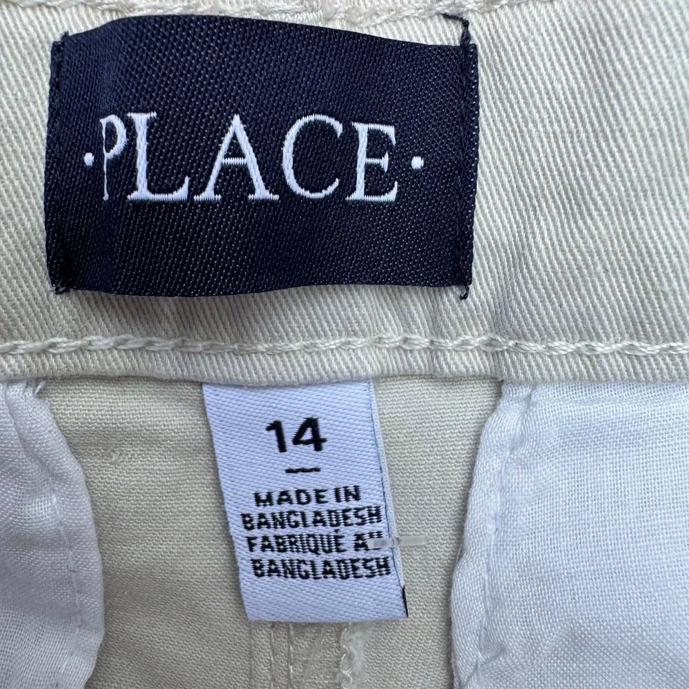 The Childrens‎ Place Girls Millstone Beige Stretch Chino Pants Belt Size 14 NEW
